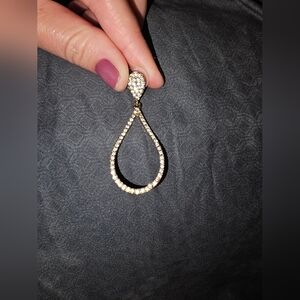 Charming Charlie Gold Infinity Earrings with Sparkling Stones